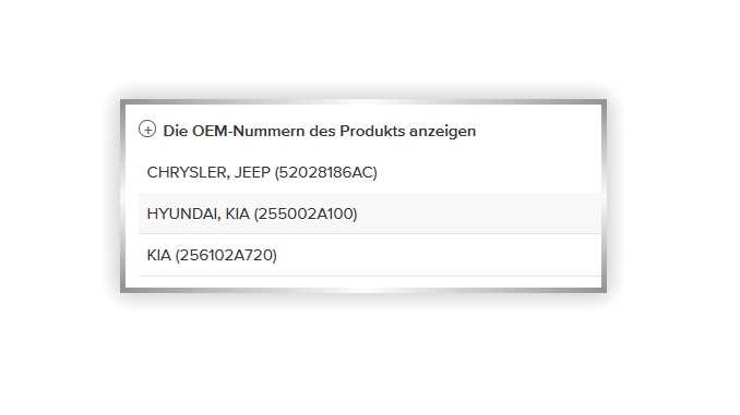 OEM-Nummer Thermostat für Hyundai KIA Chrysler